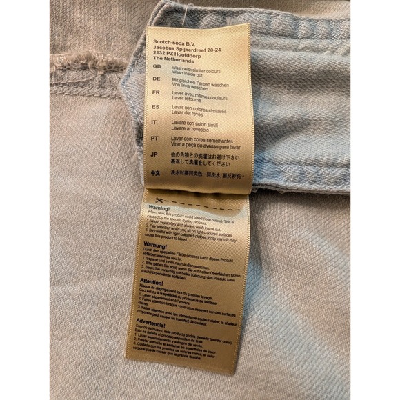 NWT Scotch & Soda Maison Scotch Flamingo Camouflage Denim Jacket Womens Size 3 - Picture 13 of 14